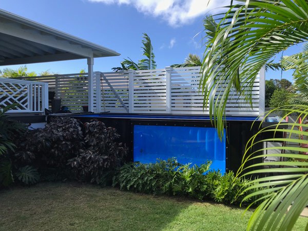 Des piscines faites à partir de vieux conteneurs